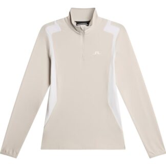 J.Lindeberg Mae Quarter Zip Mid Layer Moonbeam Moonbeam S