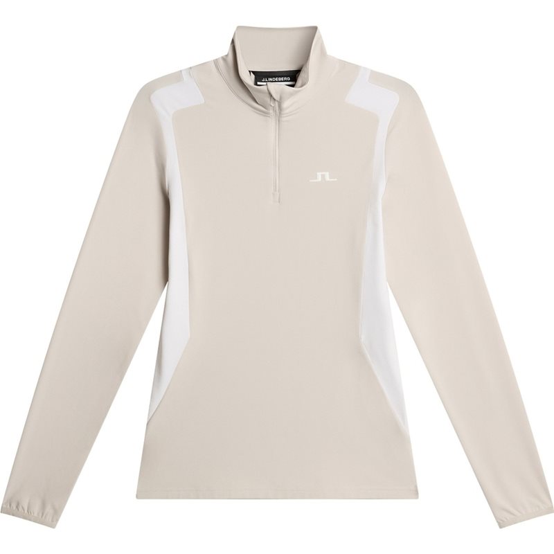 J.Lindeberg Mae Quarter Zip Mid Layer Moonbeam Moonbeam S