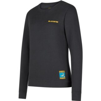 La Sportiva Climbing on the Moon Sweatshirt W Carbon/Giallo Carbon/Giallo XS