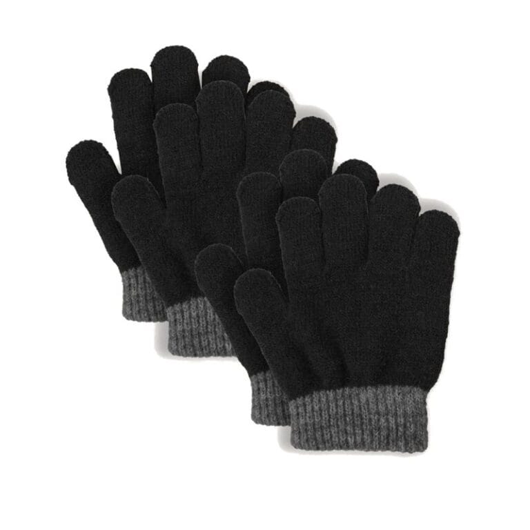 Lindberg Sundsvall Wool Glove, 2-P Black-Anthracite - 13cm/2-5y
