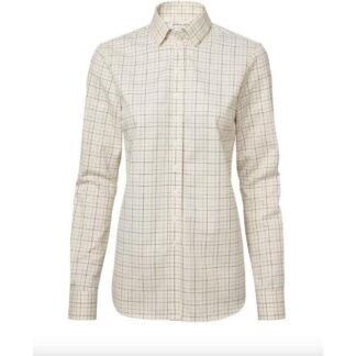 Chevalier Chorley Shooting Fit Shirt Women Rifle Green Tattersall