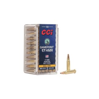 CCI Rimfire Ammunition 17 HMR Gamepoint Jacketed SP 20 gr 50/box