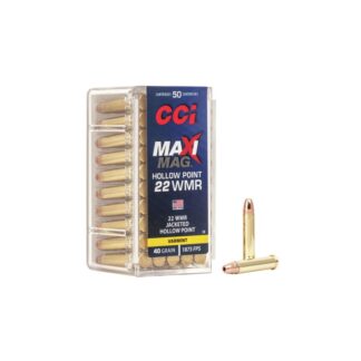 CCI Rimfire Ammunition 22 WMR Maxi-Mag JHP 40 gr 50/box