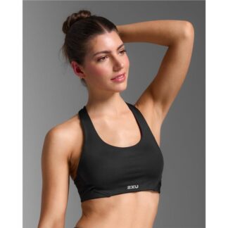 2XU Aero Mesh Medium Impact Bra Black/Silver Reflective Black/Silver Reflective XS