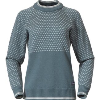 Bergans Alvdal Wool Jumper Women Grey Sage/Vanilla White - L