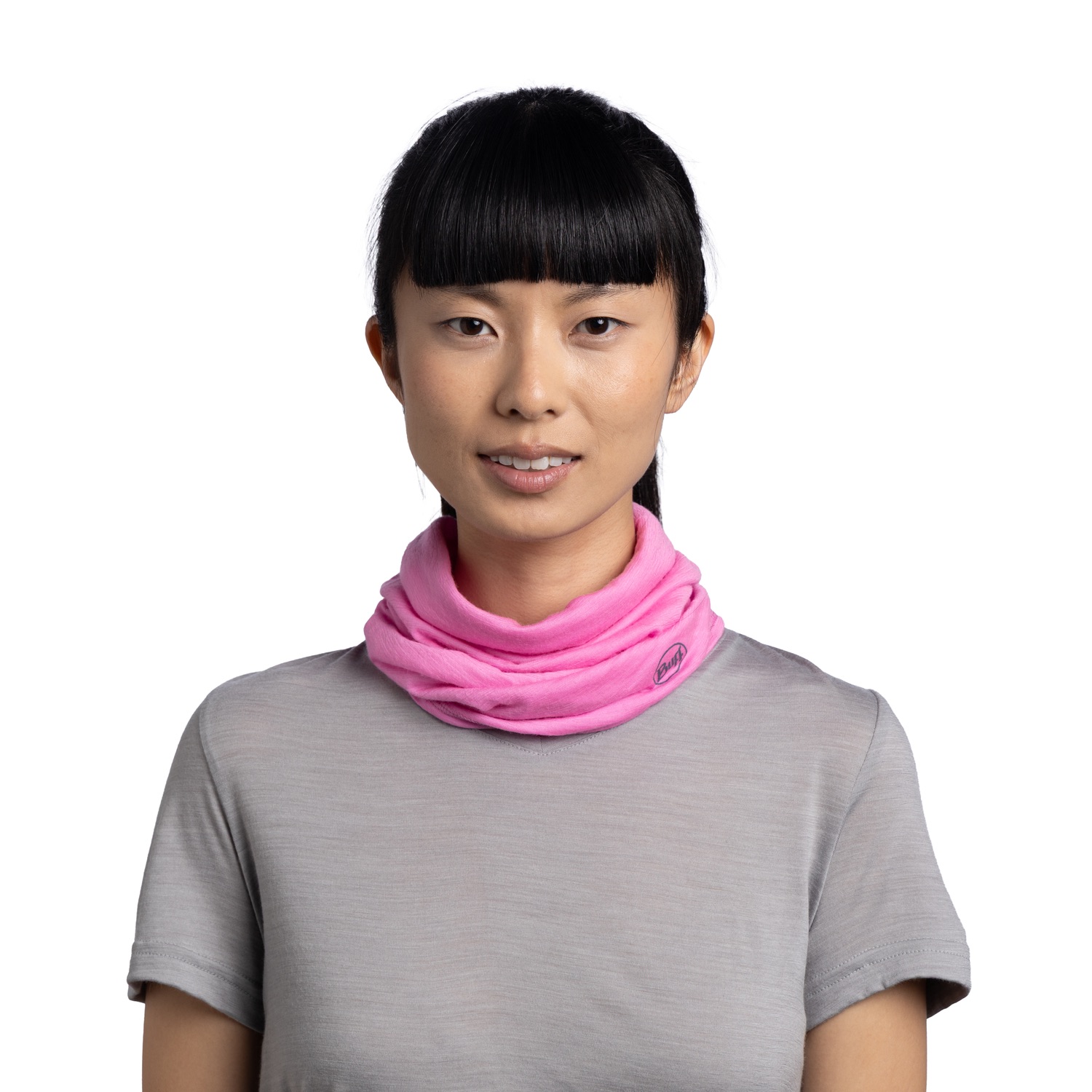 Buff Lightweight Merino Solid Fl Fuchsia halsvärmare