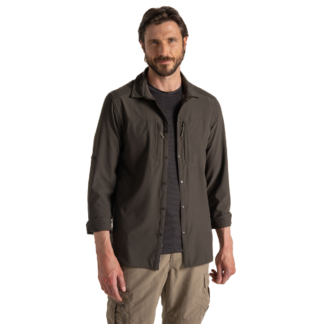 Craghoppers Men's Nosilife Pro Long Sleeved Shirt V långärmad krage