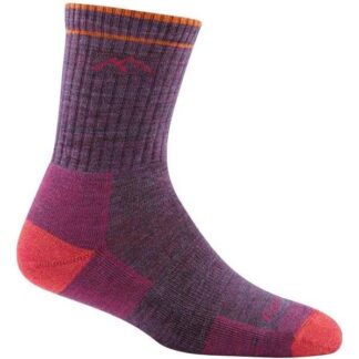 Darn Tough Hiker Micro Crew Sock Cushion Plum Heather Plum Heather S