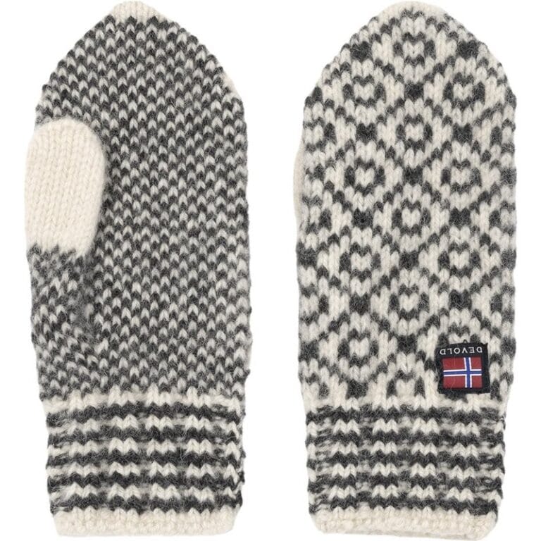 Devold Svalbard Wool Mitten Offwhite/Anthracite