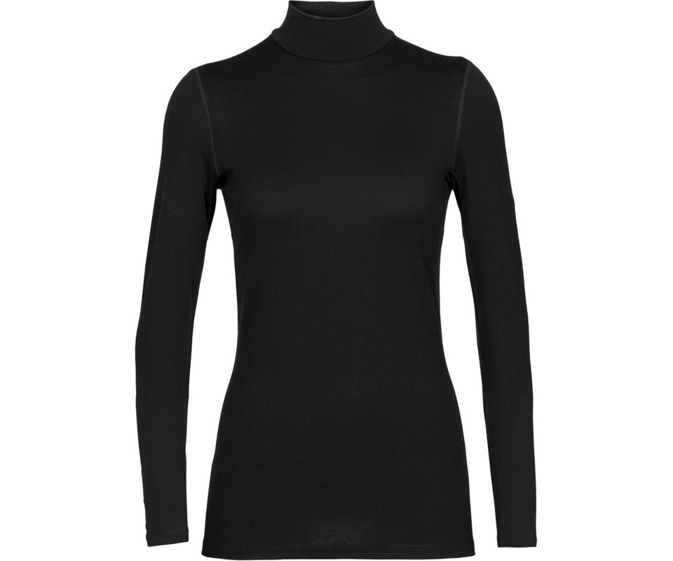 Icebreaker 260 Tech LS Turtleneck Shirt Women Black M