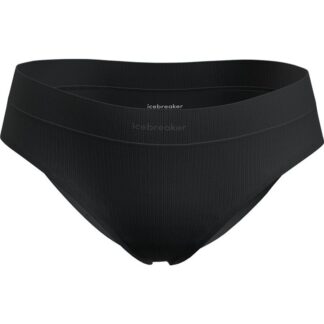 Icebreaker Women Merino Blend Rib Lotus Hipster Black Black S