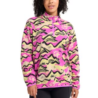 Jack Wolfskin Women's Paw Era 100 Print Half Zip fleece-topp