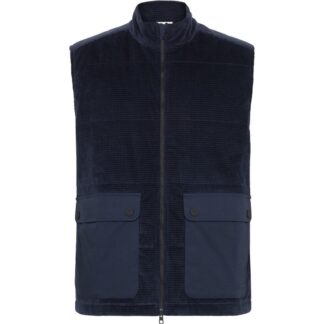KnowledgeCotton Apparel Organic Cotton Corduroy Vest GOTS Night Sky Night Sky M