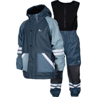 Lindberg Fagerhult Rain Set. Fleece Iron Blue/Blue Iron Blue/Blue 110 cl