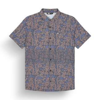 Picture Organic Clothing Men's Klivox Printed Short Sleeve Shirt krage