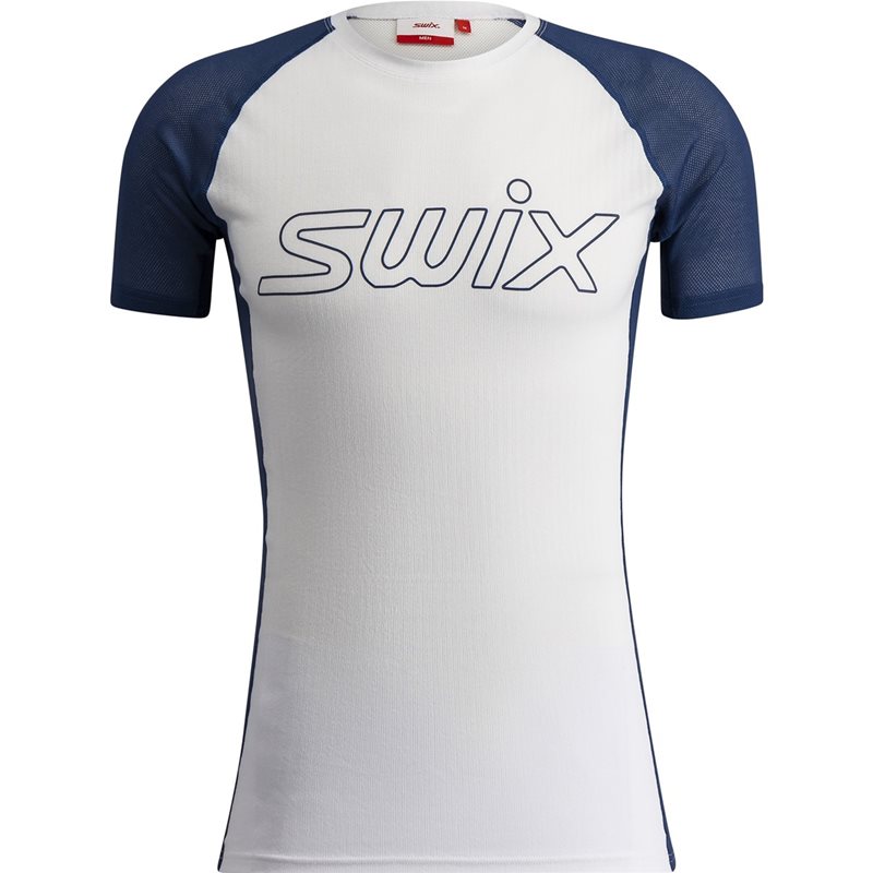 Swix RaceX Light Short Sleeve M Bright White/Lake Blue - S