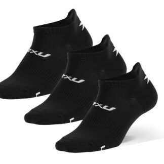 2XU Ankle Socks 3 Pack Black/White - S