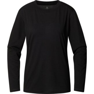Haglöfs Kaise Wool LS Tee Women True Black - XS