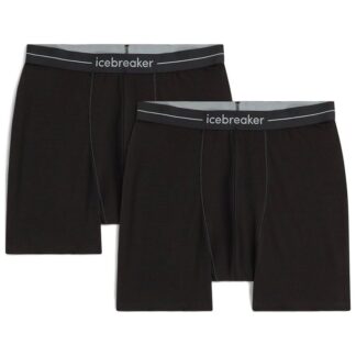 Icebreaker Men Merino 150 Anatomica Boxers 2 Pack Black - XL