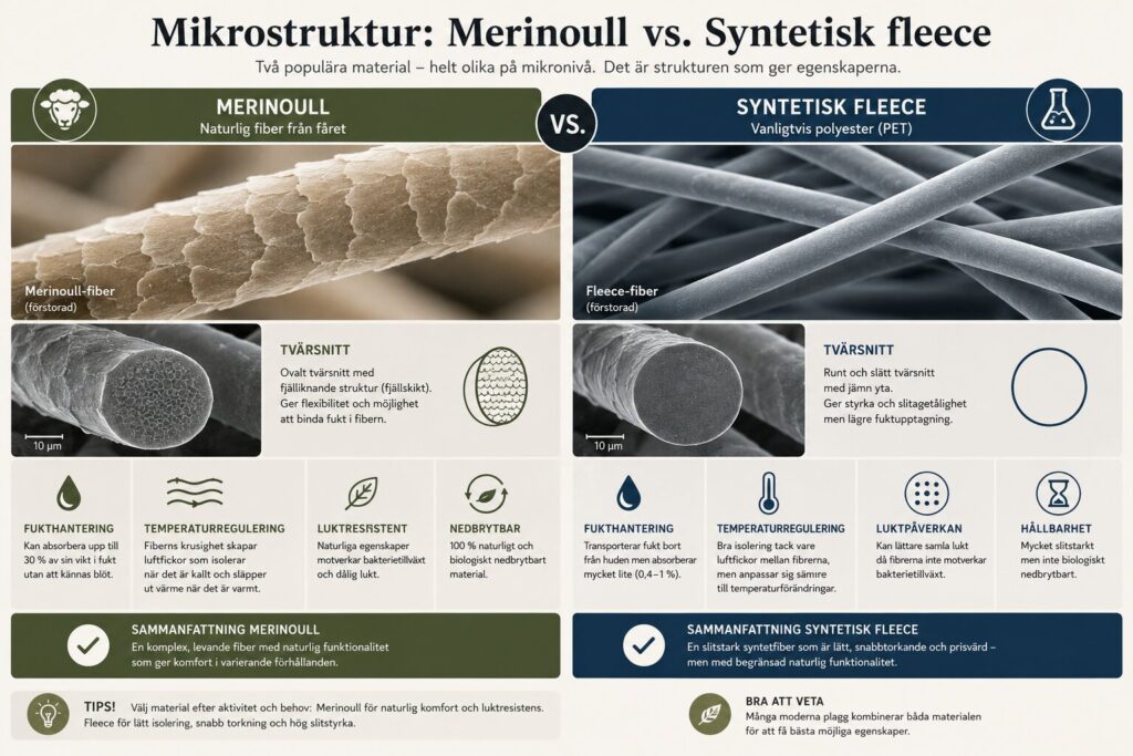 Merino vs Syntetiskt (Fleece)