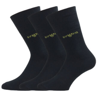 Avignon Liner Basic Merinoull 3-Pack Svarta - 36-39