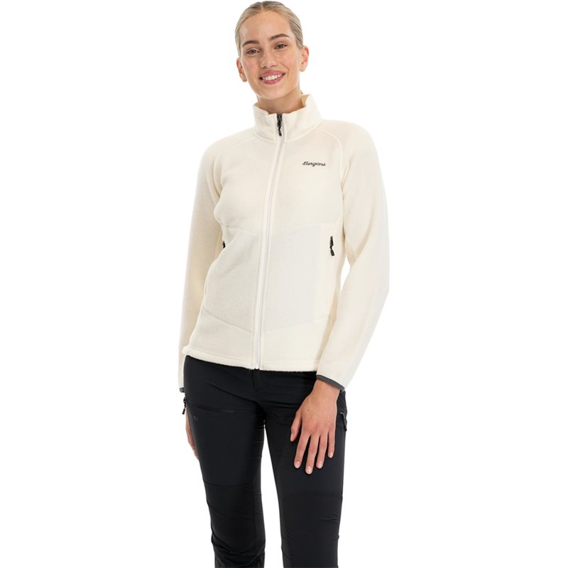 Bergans Rabot Merino Fleece Midlayer Jacket Women Vanilla White - S