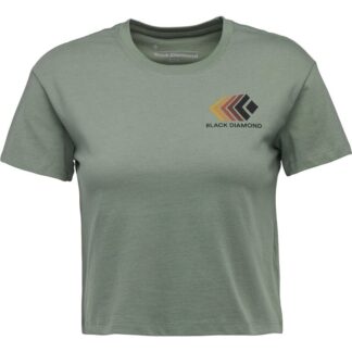 Black Diamond W Faded Crop Ss Tee Dark Moss - S