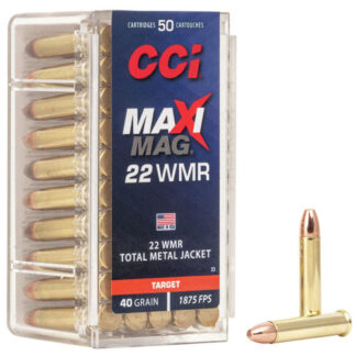 CCI Rimfire Ammunition 22 WMR Maxi-Mag TMJ 40 gr 50/box