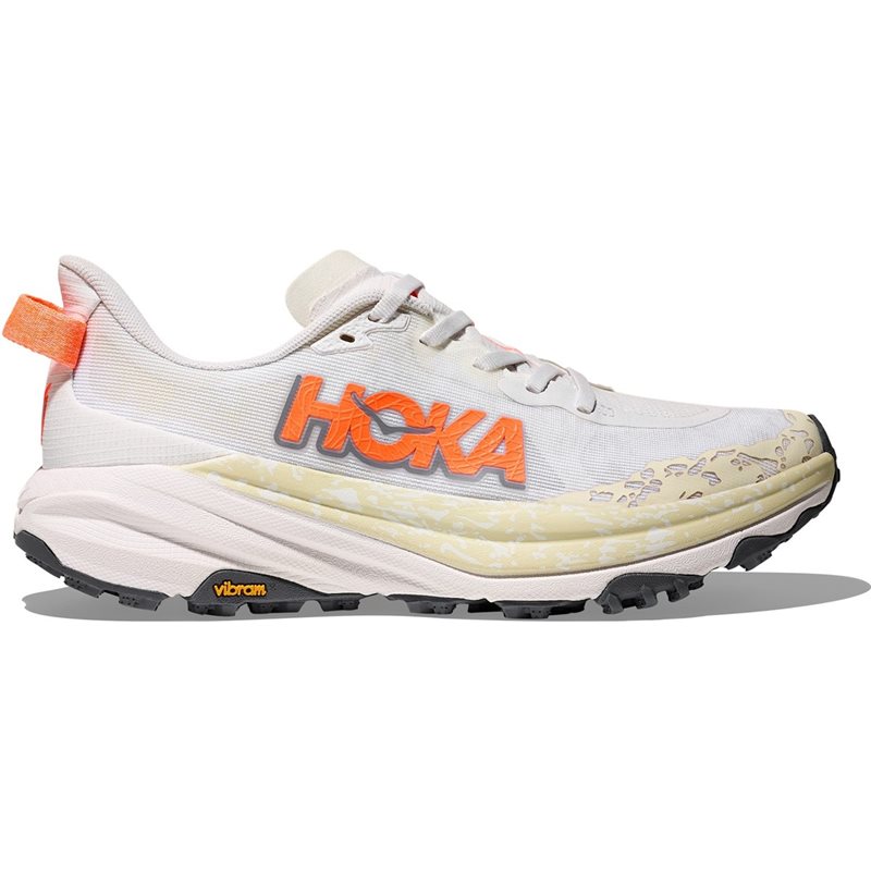 Hoka W Speedgoat 6 White / Neon Tangerine - 37 1/3