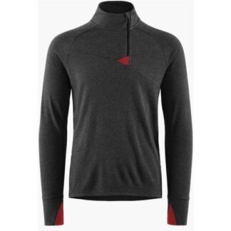 Klättermusen Huge Half Zip Sweater M'S Raven/Burnt Russet - S