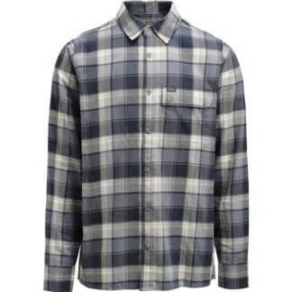 Lundhags Järpen Plaid Flannel Shirt Dk Sky Blue - S