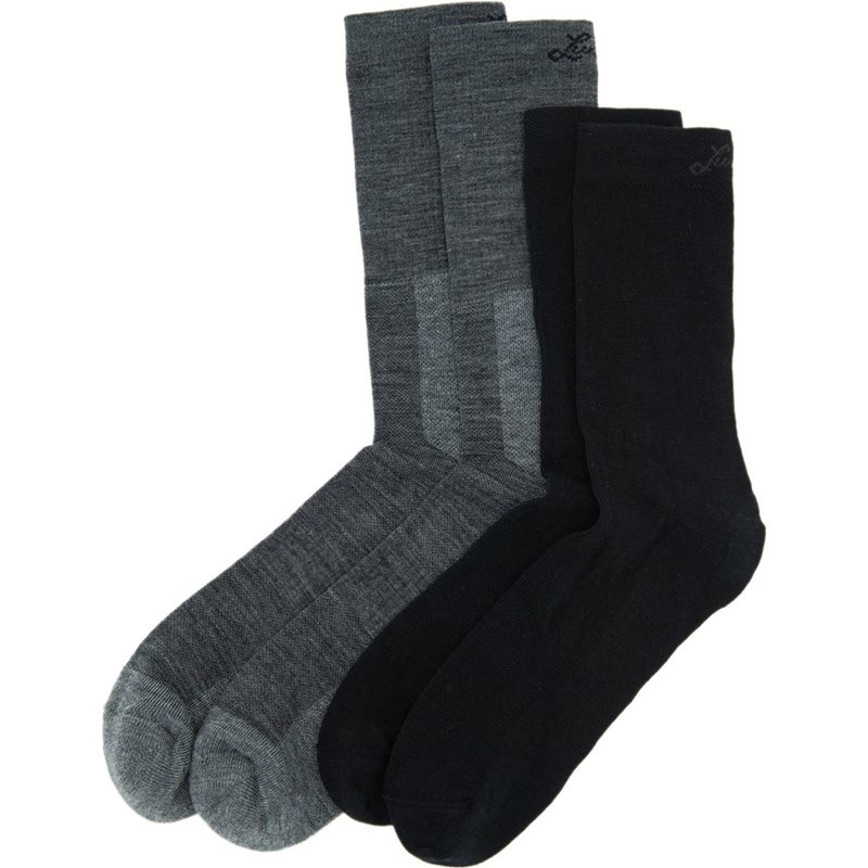Lundhags Merino Trekking Sock Combo Mid Light Grey Melange/Black - 40-42