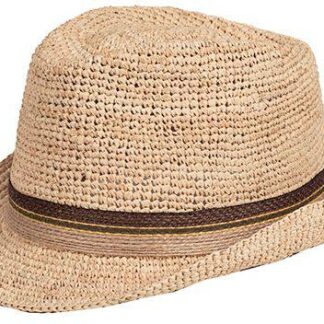 Salon Raffia Trilby Crochet vuxen mössa