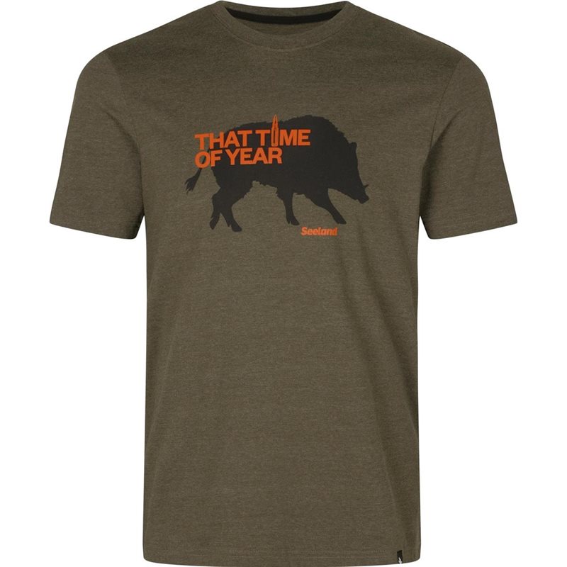 Seeland That Time T-shirt Pine Green Melange - M