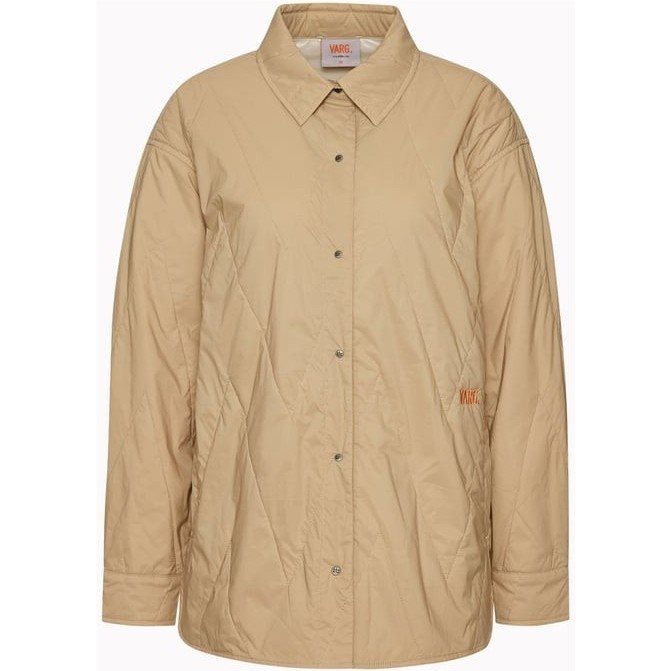 Varg W Lillå Padded Shirt Drift Wood Beige - S