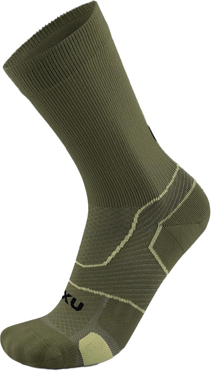 2XU Vectr Crew Socks Mörkgrön S | Löparstrumpor
