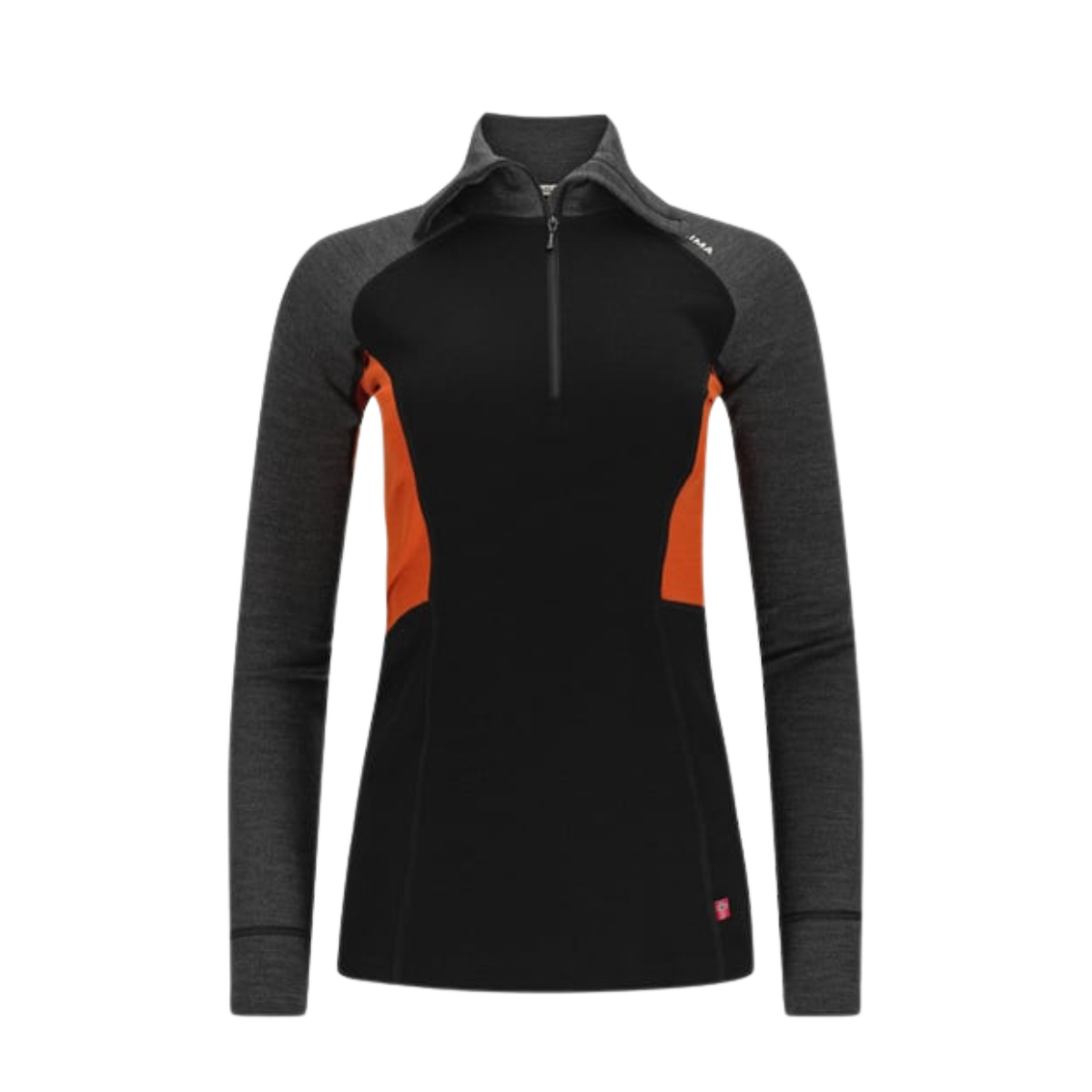 Aclima Warmwool Polo Zip W Black/Marengo | Rue Des Mille