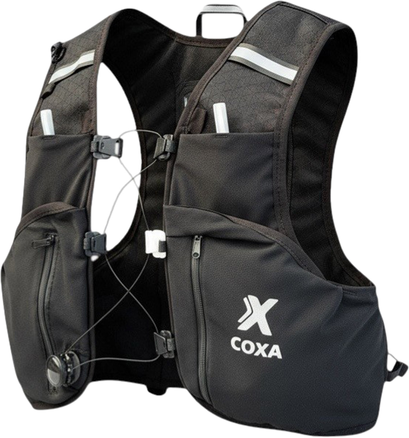 Coxa Carry Running Vest w/ Soft Flask Svart XS | Vätskeryggsäck