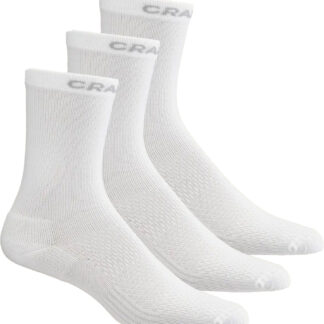 Craft CORE Dry High Sock 3-pack Vit 46/48 | Löparstrumpor