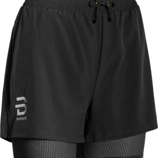 Dahlie Shorts Run 2-in-1 W Dam Svart L | Löparshorts