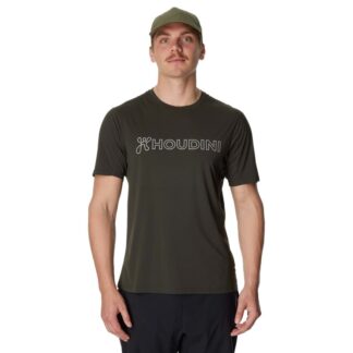 Houdini M's Pace Air Message Tee Green Illusion - S