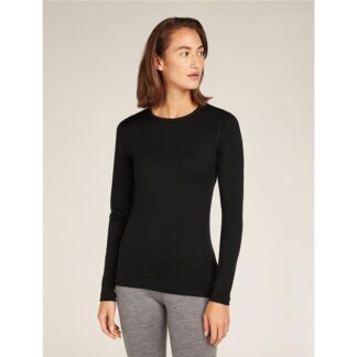 Icebreaker Women Merino 200 Oasis LS Crewe Black - XS