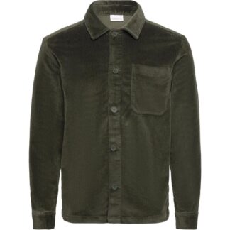 KnowledgeCotton Apparel Organic Cotton Corduroy Overshirt GOTS Forrest Night - L