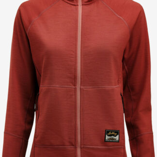 Lundhags Tived Merino Hoodie W Dam Röd M | Mellanlager Tröja