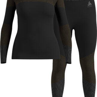 Odlo Fundamentals Performance Warm Set W Dam Svart S | Underställ Set