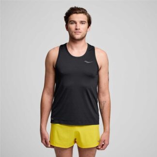Saucony Stopwatch Singlet M Black - XL