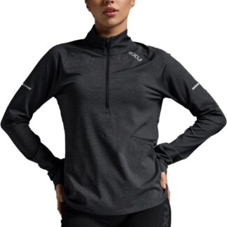2XU Aero 1/2 Zip W Dam Svart M | Mellanlager Tröja