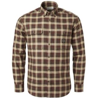 Chevalier Heron Flannel Shirt Men Holly Green Checked - S