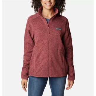 Columbia W Sweater Weather Full Zip Beetroot Heather - XS