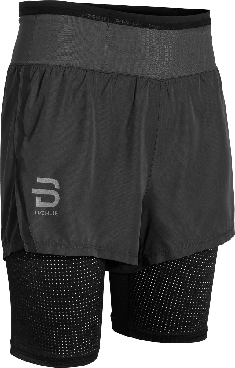 Dahlie Shorts Athlete 2-in-1 M Herr Grå S | Löparshorts